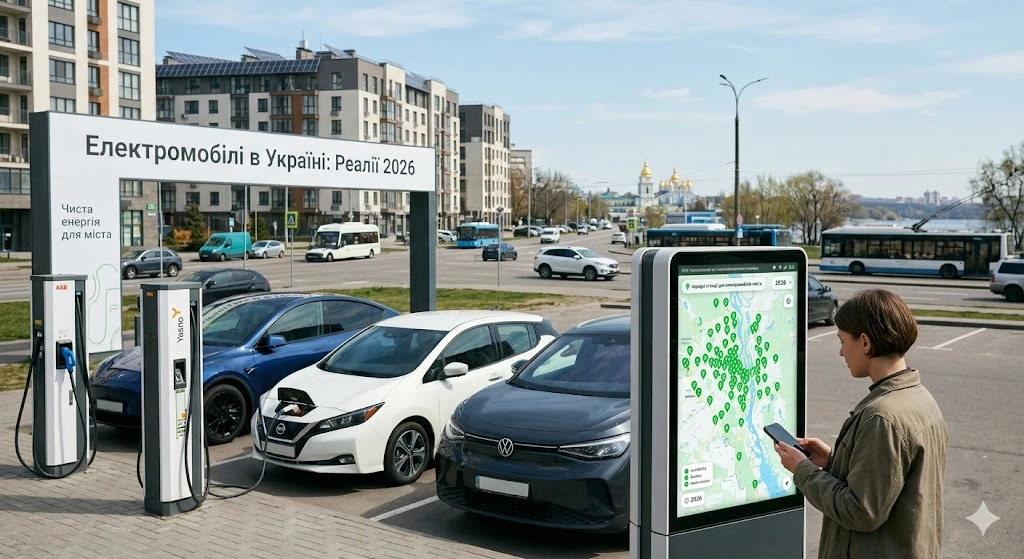 Зарядка електромобілів Київ 2026