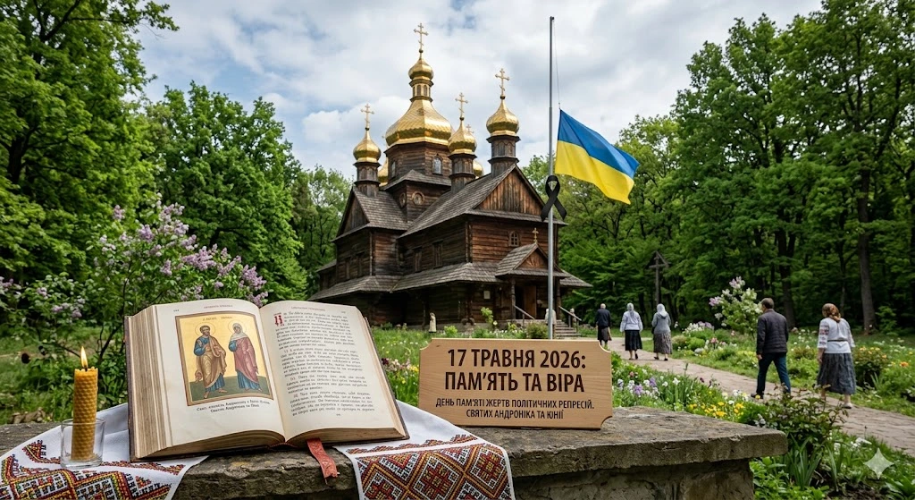 Деревянная церковь и свечи