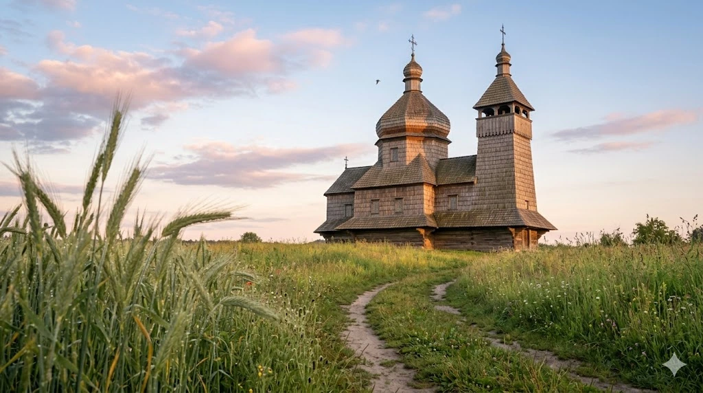 Церковь на закате