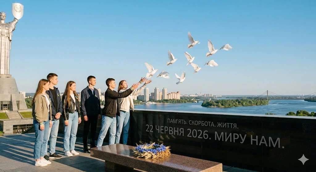 Молодь випускає голубів