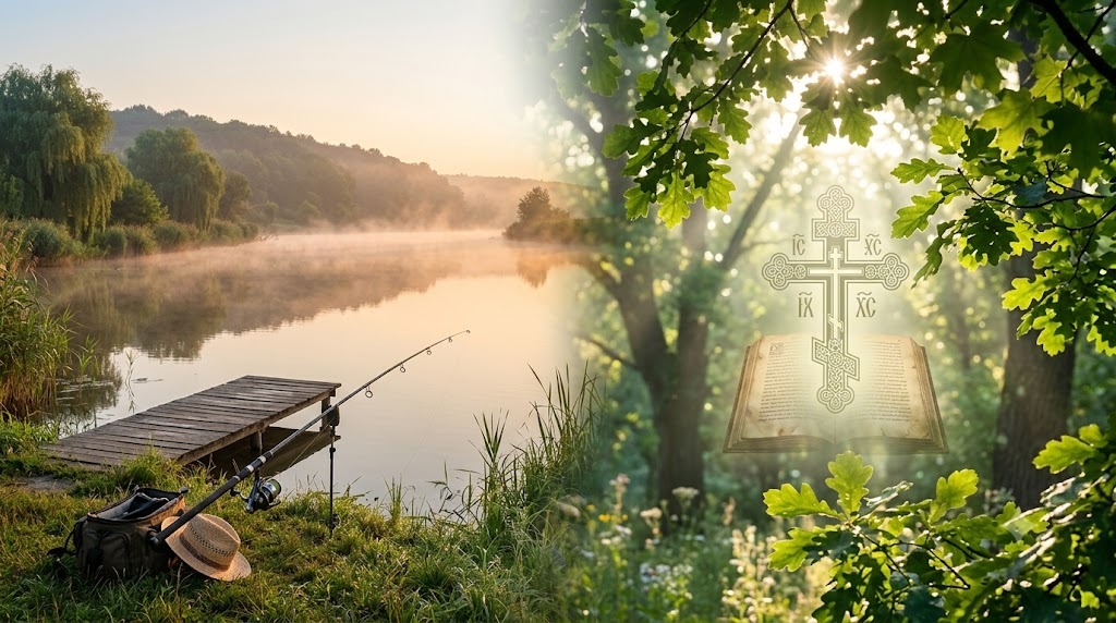 Река, удочка, крест и книга