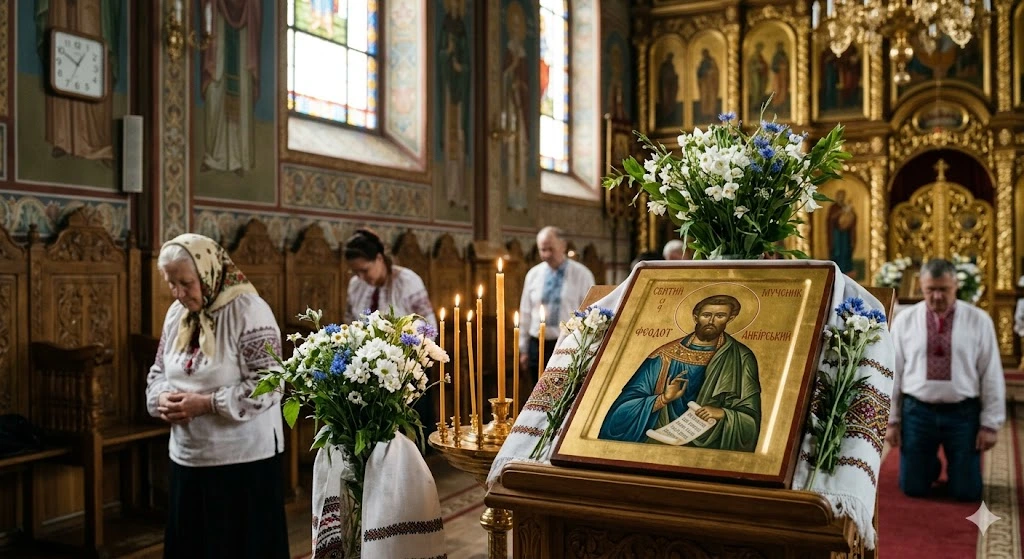 Церковь, икона, свечи, молитва