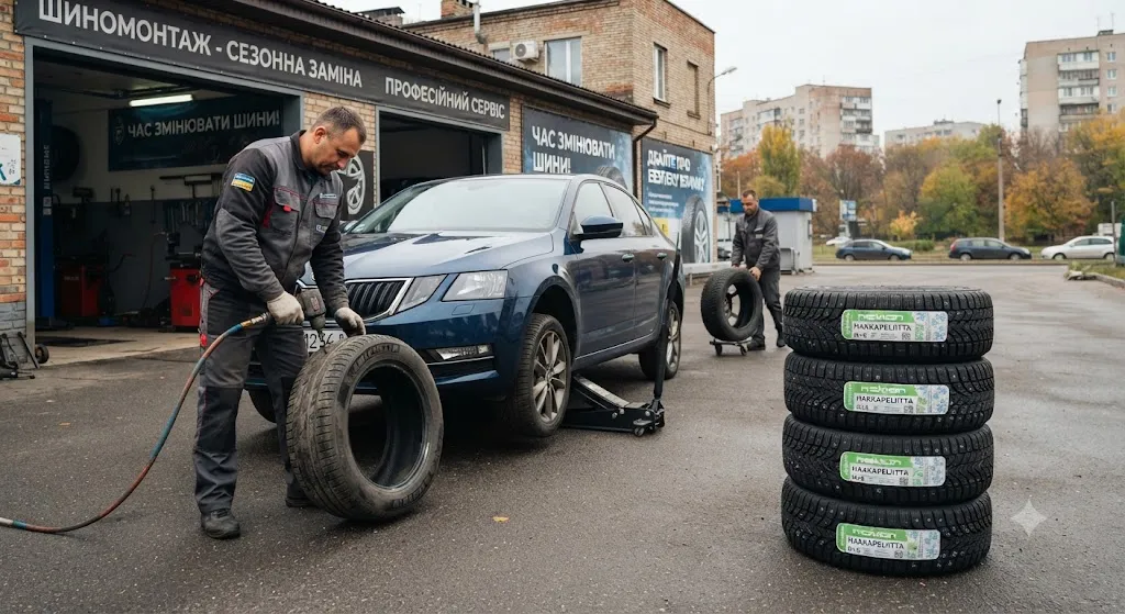 Сезонная замена шин автосервис