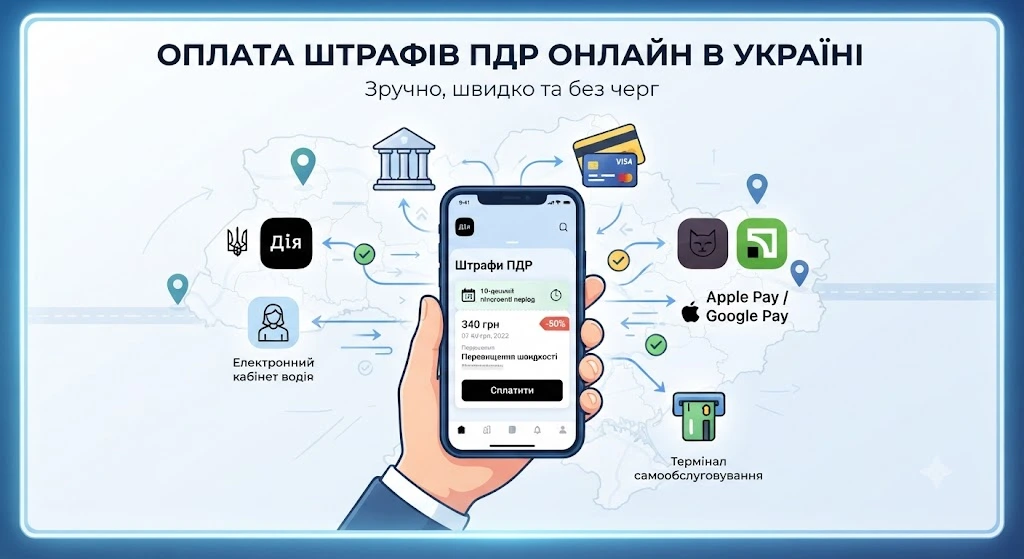 Инфографика: оплата штрафов ПДР