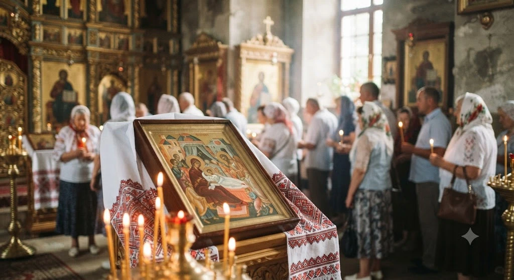 Ікона Різдва Богородиці в церкві