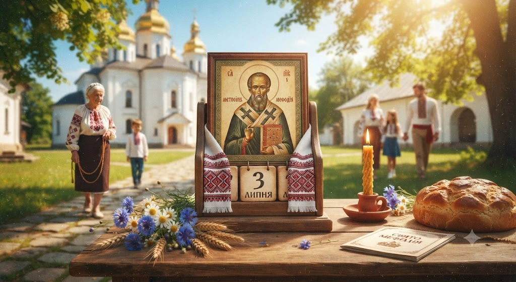 Праздничный стол, икона, 3 липня