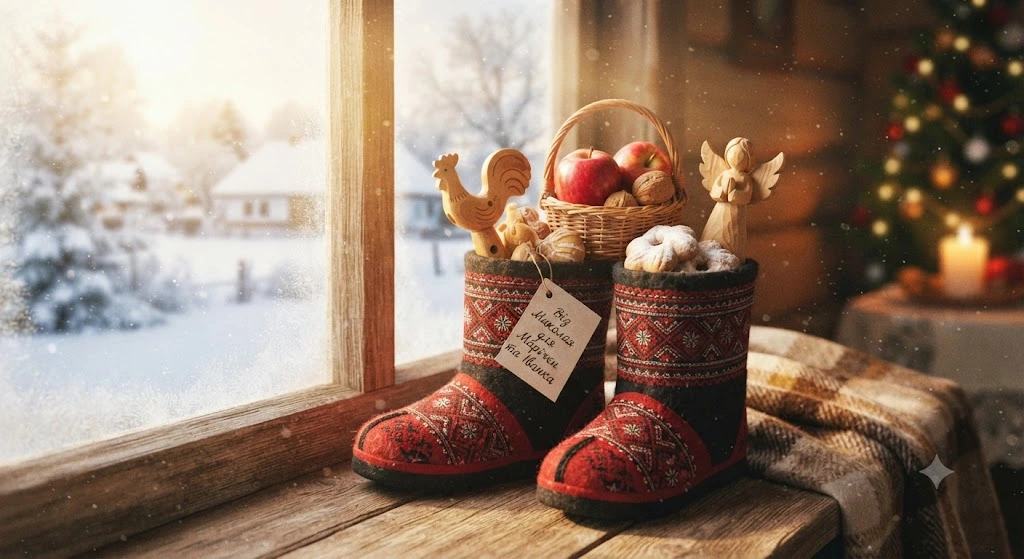 Традиционные сапожки с подарками