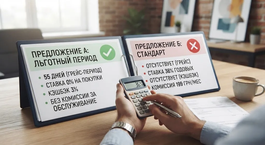 Сравнение условий кредитных карт